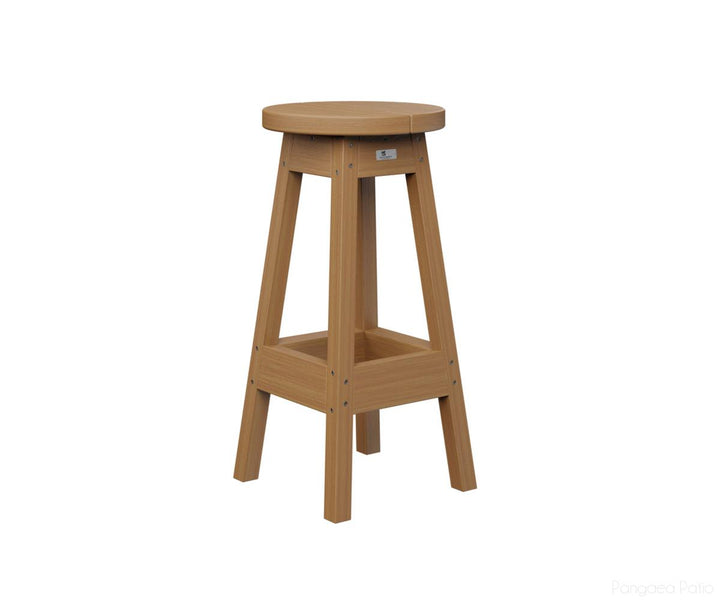BGPOBS1430NT-Berlin Gardens-Outdoor Bar Stool-Natural Teak BG-Pangaea Patio
