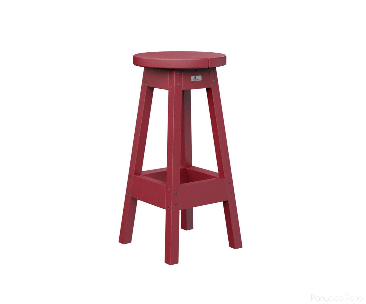 BGPOBS1430SR-Berlin Gardens-Outdoor Bar Stool-Scarlet Red BG-Pangaea Patio