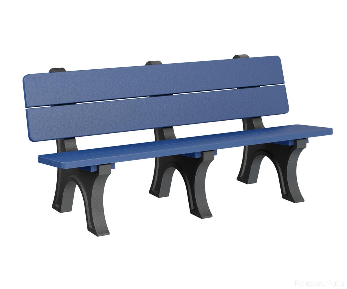 BGPOPB3472PB-Berlin Gardens-Park Bench-Pacific Blue BG-Pangaea Patio