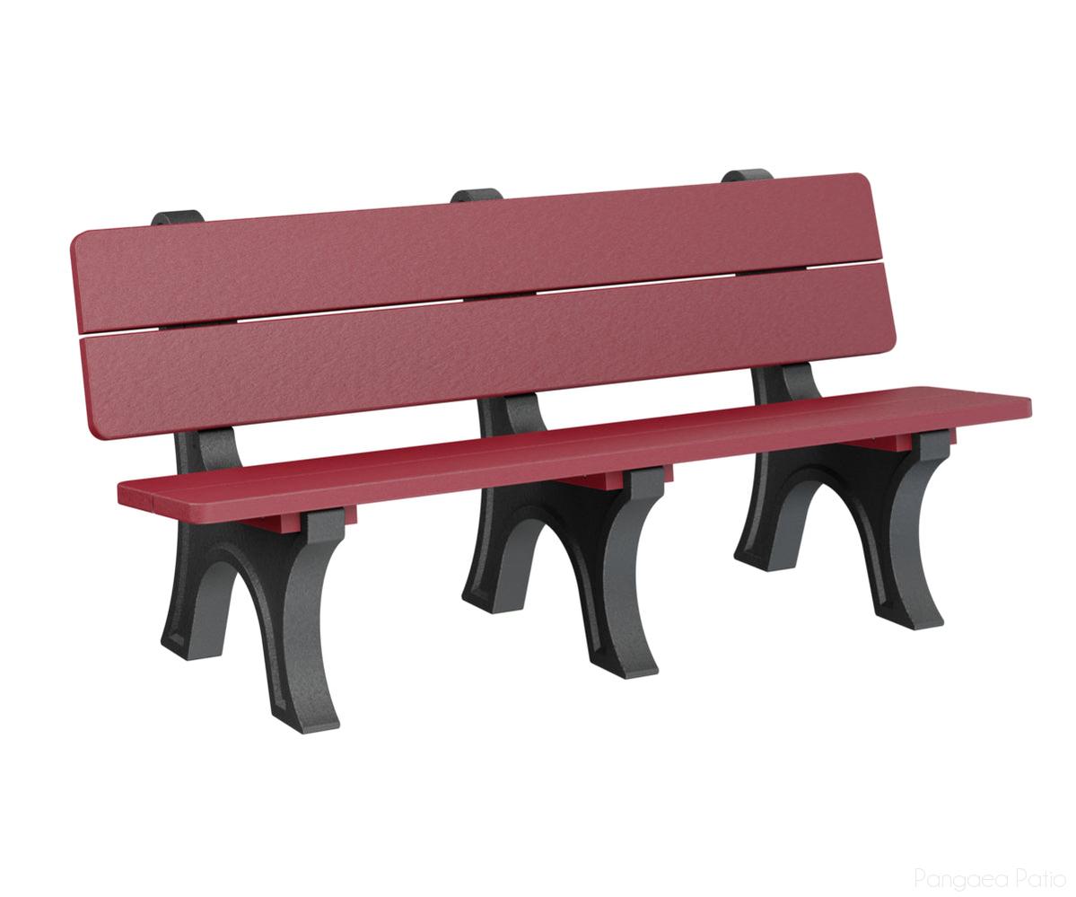 BGPOPB3472SR-Berlin Gardens-Park Bench-Scarlet Red BG-Pangaea Patio