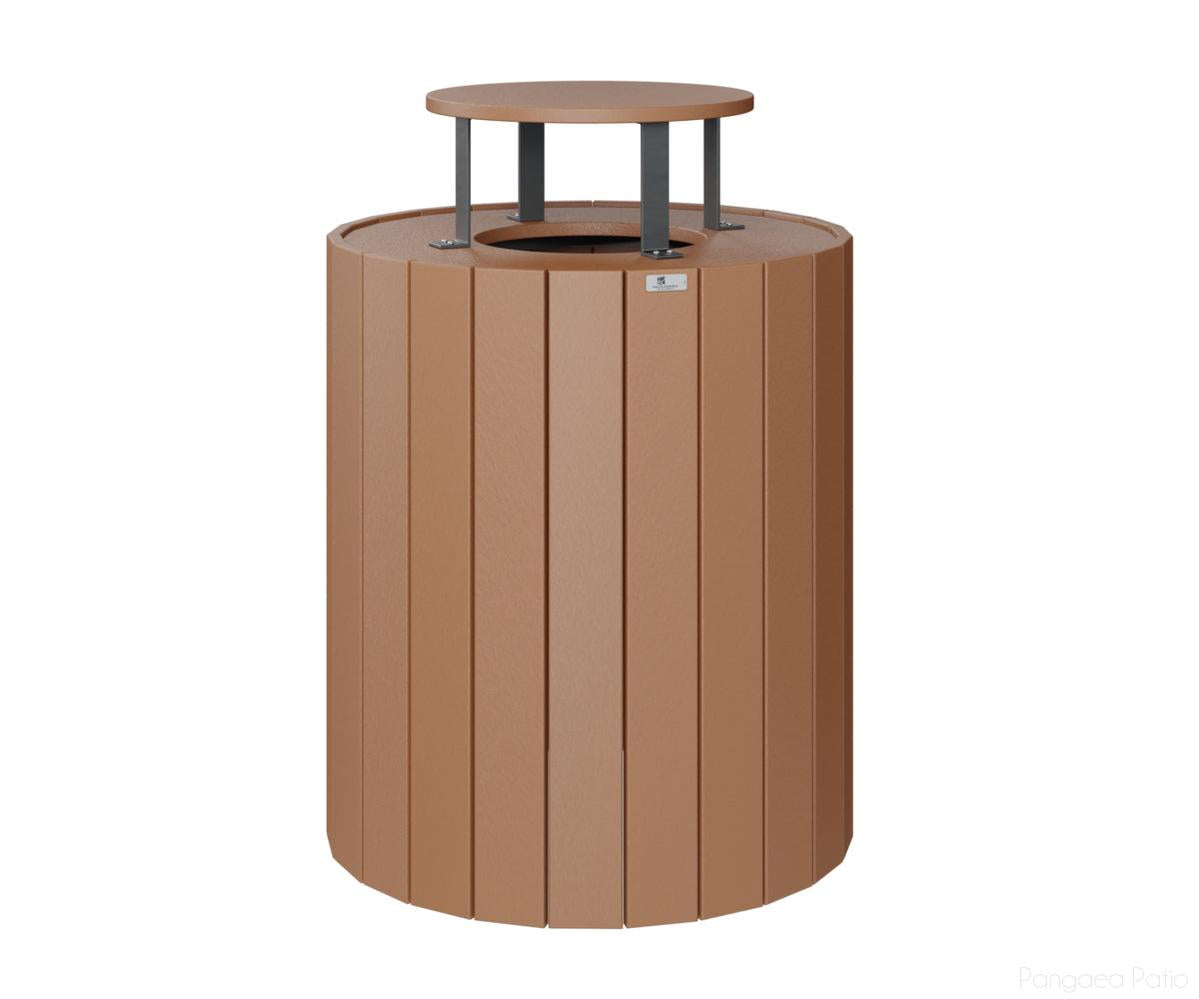 BGRG717C-Berlin Gardens-Rain Guard for Round Trash Can-Cedar BG-Pangaea Patio