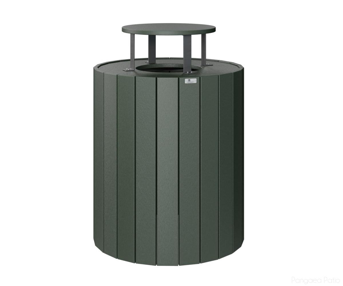 BGRG717G-Berlin Gardens-Rain Guard for Round Trash Can-Green BG-Pangaea Patio