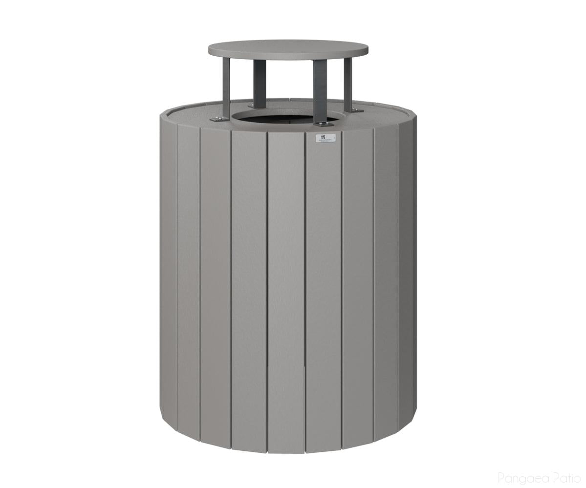 BGRG717LG-Berlin Gardens-Rain Guard for Round Trash Can-Light Gray BG-Pangaea Patio