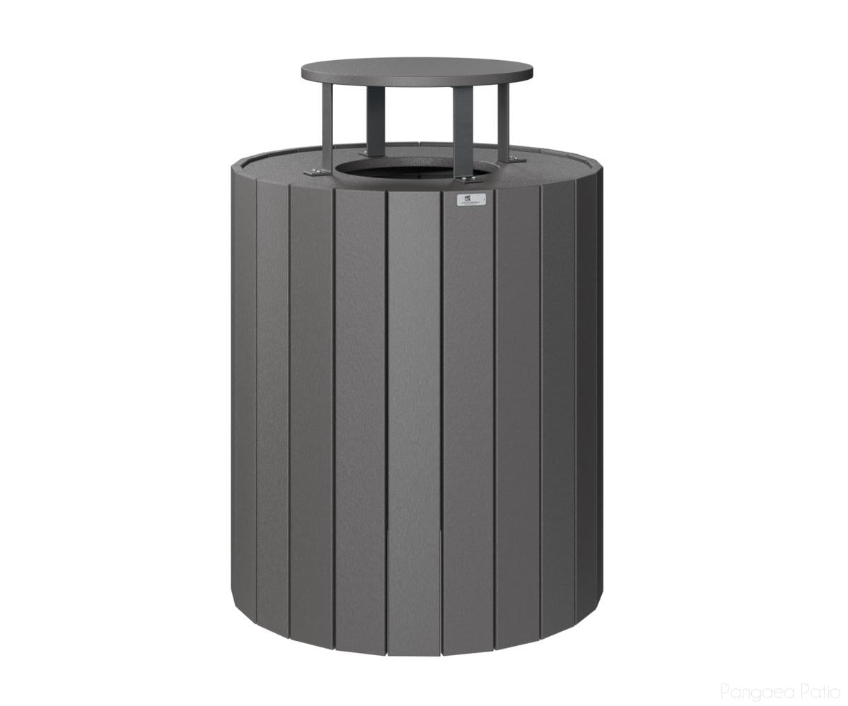 BGRG717SG-Berlin Gardens-Rain Guard for Round Trash Can-Smoke Gray BG-Pangaea Patio