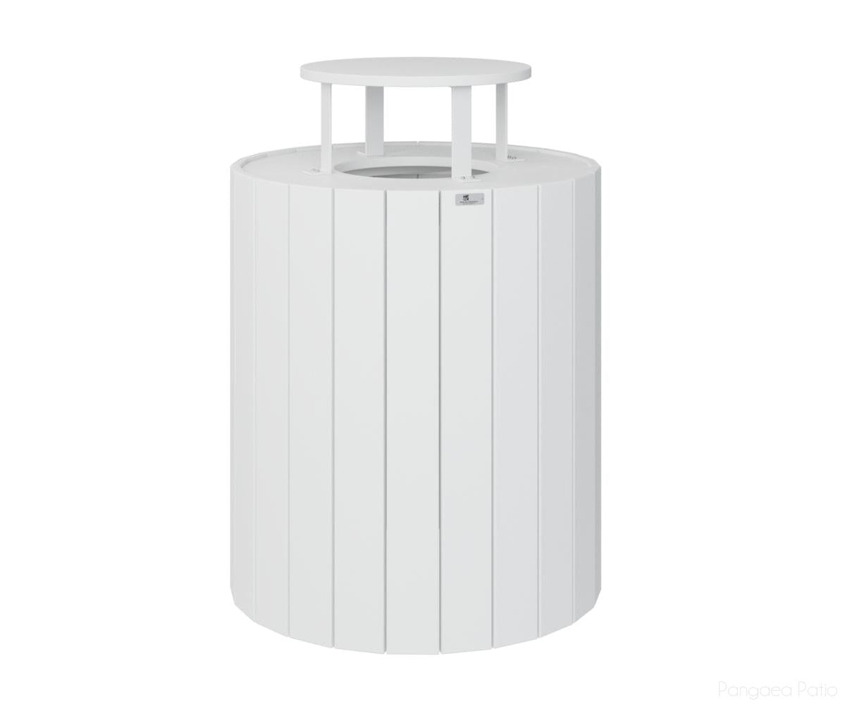 BGRG717W-Berlin Gardens-Rain Guard for Round Trash Can-White BG-Pangaea Patio