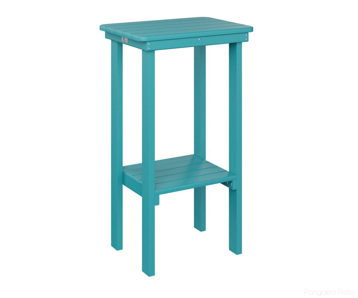 BGRTET3315AB-Berlin Gardens-Rectangle End Table Bar Height-Aruba Blue BG-Pangaea Patio