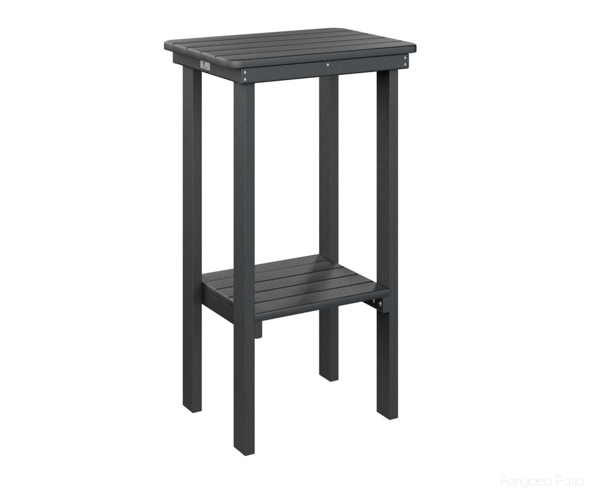 BGRTET3315B-Berlin Gardens-Rectangle End Table Bar Height-Black BG-Pangaea Patio