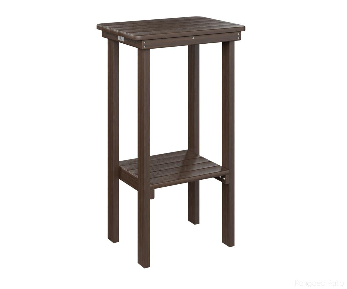 BGRTET3315BW-Berlin Gardens-Rectangle End Table Bar Height-Brazilian Walnut BG-Pangaea Patio