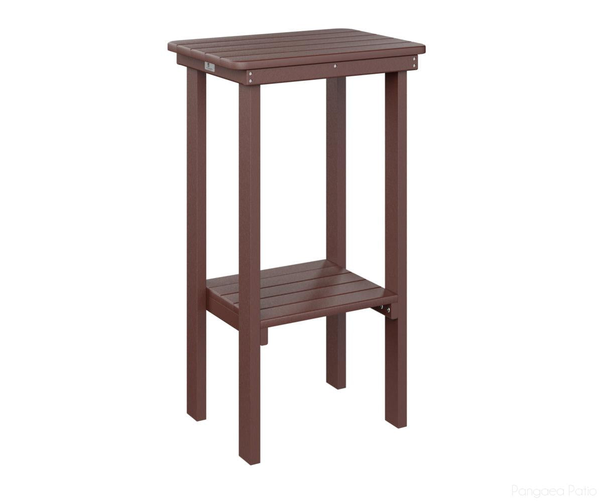 BGRTET3315BR-Berlin Gardens-Rectangle End Table Bar Height-Burgundy BG-Pangaea Patio