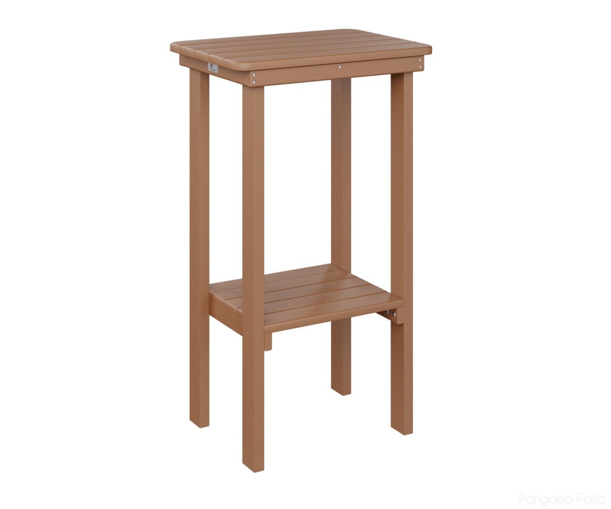 BGRTET3315C-Berlin Gardens-Rectangle End Table Bar Height-Cedar BG-Pangaea Patio