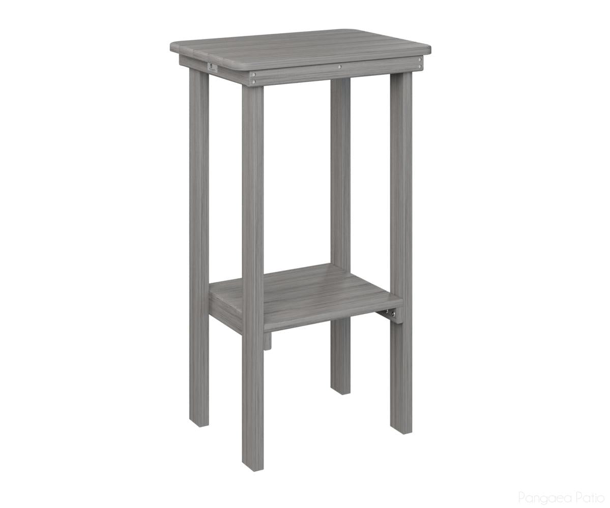 BGRTET3315DG-Berlin Gardens-Rectangle End Table Bar Height-Driftwood Gray BG-Pangaea Patio