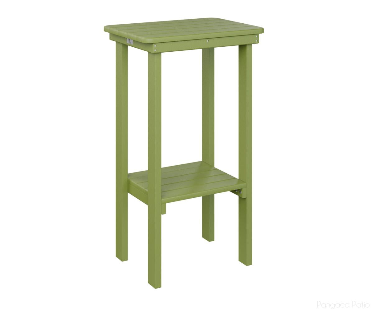 BGRTET3315KG-Berlin Gardens-Rectangle End Table Bar Height-Kiwi Green BG-Pangaea Patio