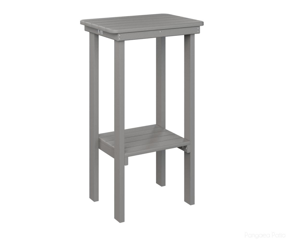 BGRTET3315LG-Berlin Gardens-Rectangle End Table Bar Height-Light Gray BG-Pangaea Patio