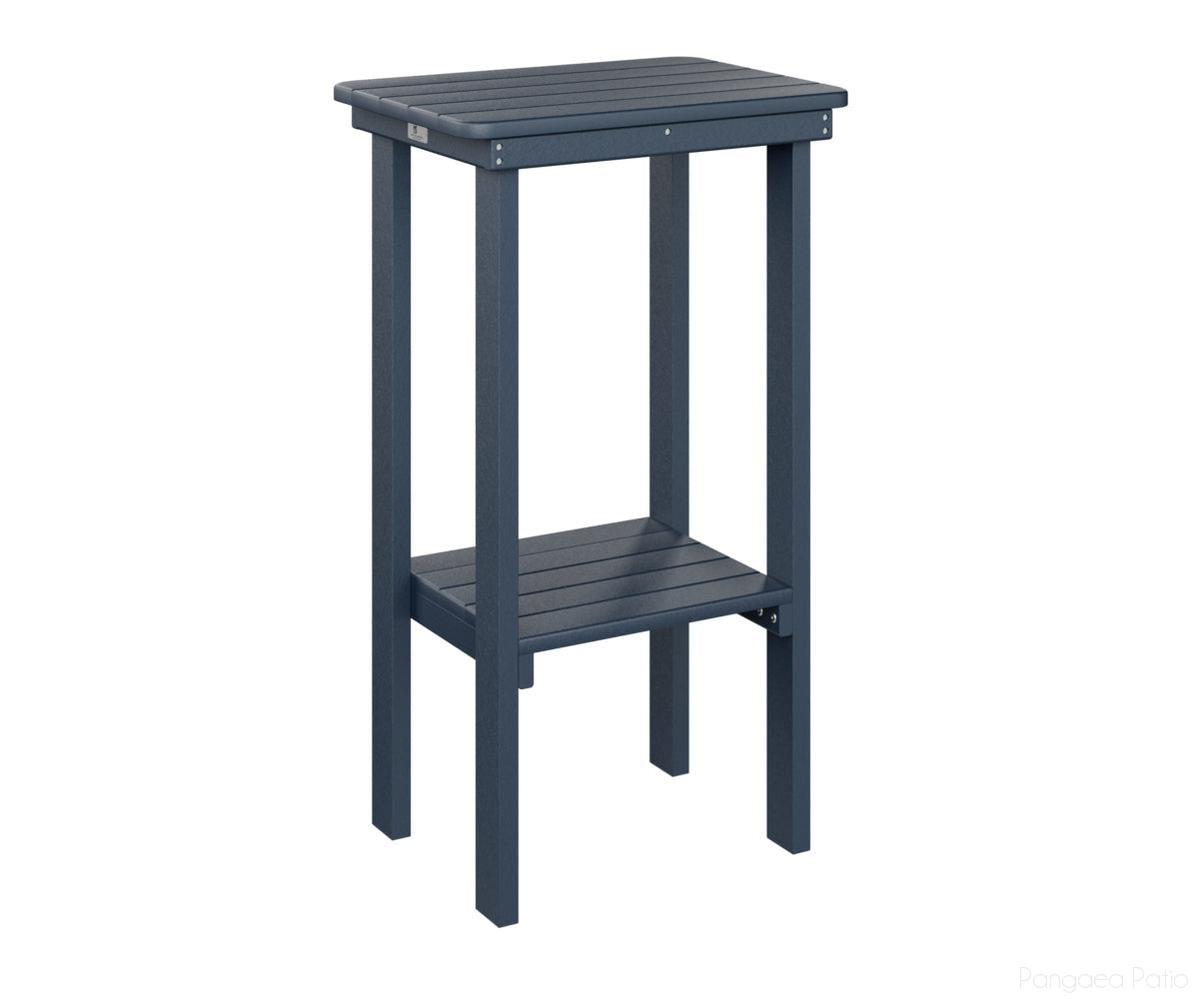 BGRTET3315NB-Berlin Gardens-Rectangle End Table Bar Height-Navy Blue BG-Pangaea Patio