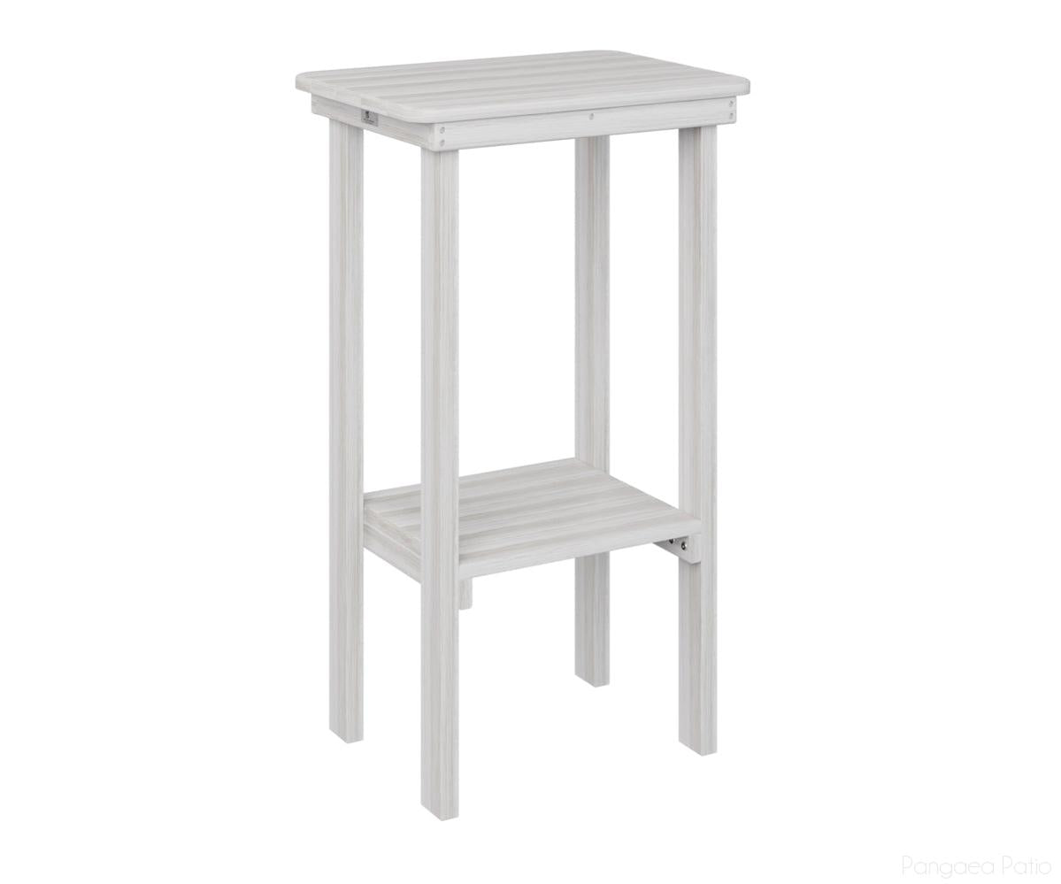 BGRTET3315SS-Berlin Gardens-Rectangle End Table Bar Height-Seashell BG-Pangaea Patio