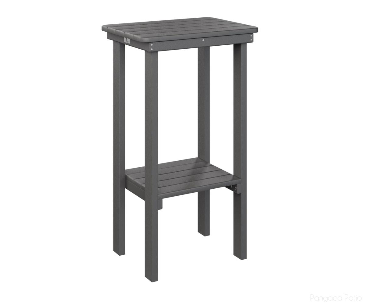 BGRTET3315SG-Berlin Gardens-Rectangle End Table Bar Height-Smoke Gray BG-Pangaea Patio