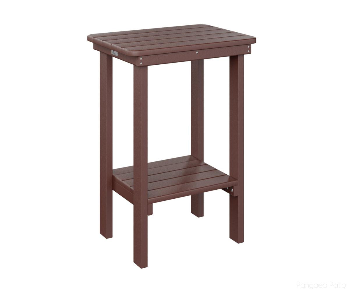 BGRTET2915BR-Berlin Gardens-Rectangle End Table Counter Height-Burgundy BG-Pangaea Patio