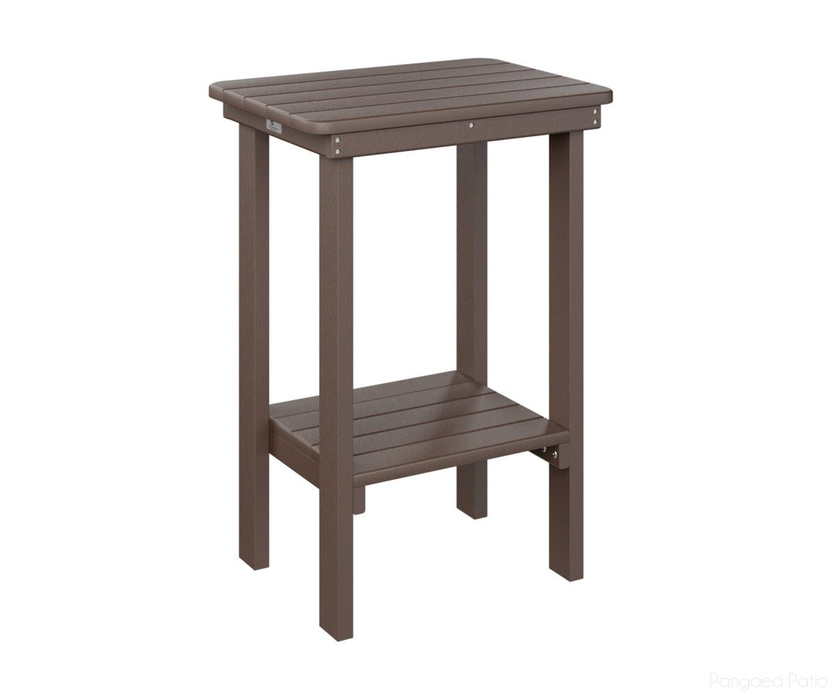 BGRTET2915CB-Berlin Gardens-Rectangle End Table Counter Height-Chocolate Brown BG-Pangaea Patio