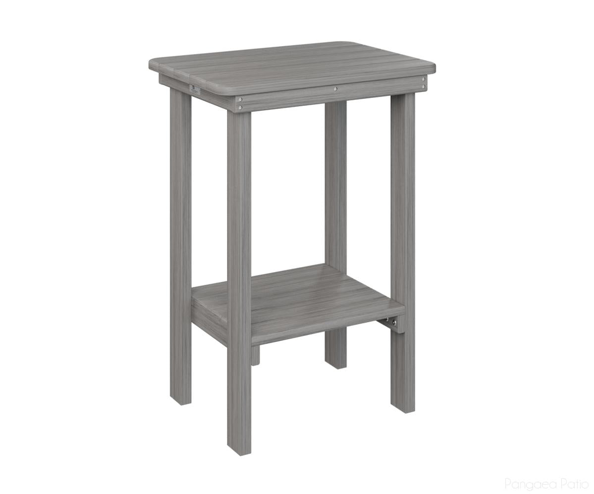 BGRTET2915DG-Berlin Gardens-Rectangle End Table Counter Height-Driftwood Gray BG-Pangaea Patio