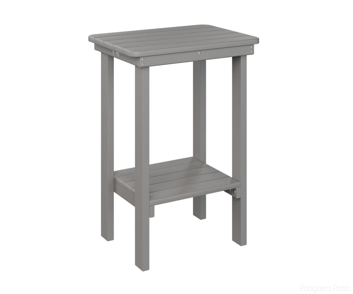 BGRTET2915LG-Berlin Gardens-Rectangle End Table Counter Height-Light Gray BG-Pangaea Patio