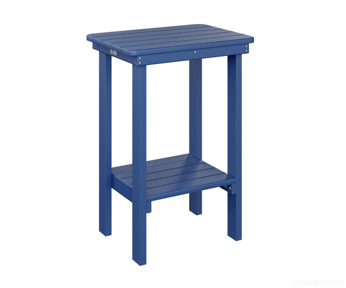 BGRTET2915PB-Berlin Gardens-Rectangle End Table Counter Height-Pacific Blue BG-Pangaea Patio