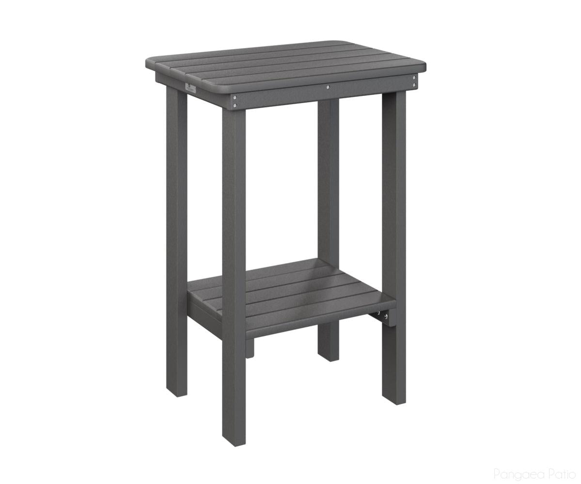 BGRTET2915SG-Berlin Gardens-Rectangle End Table Counter Height-Smoke Gray BG-Pangaea Patio