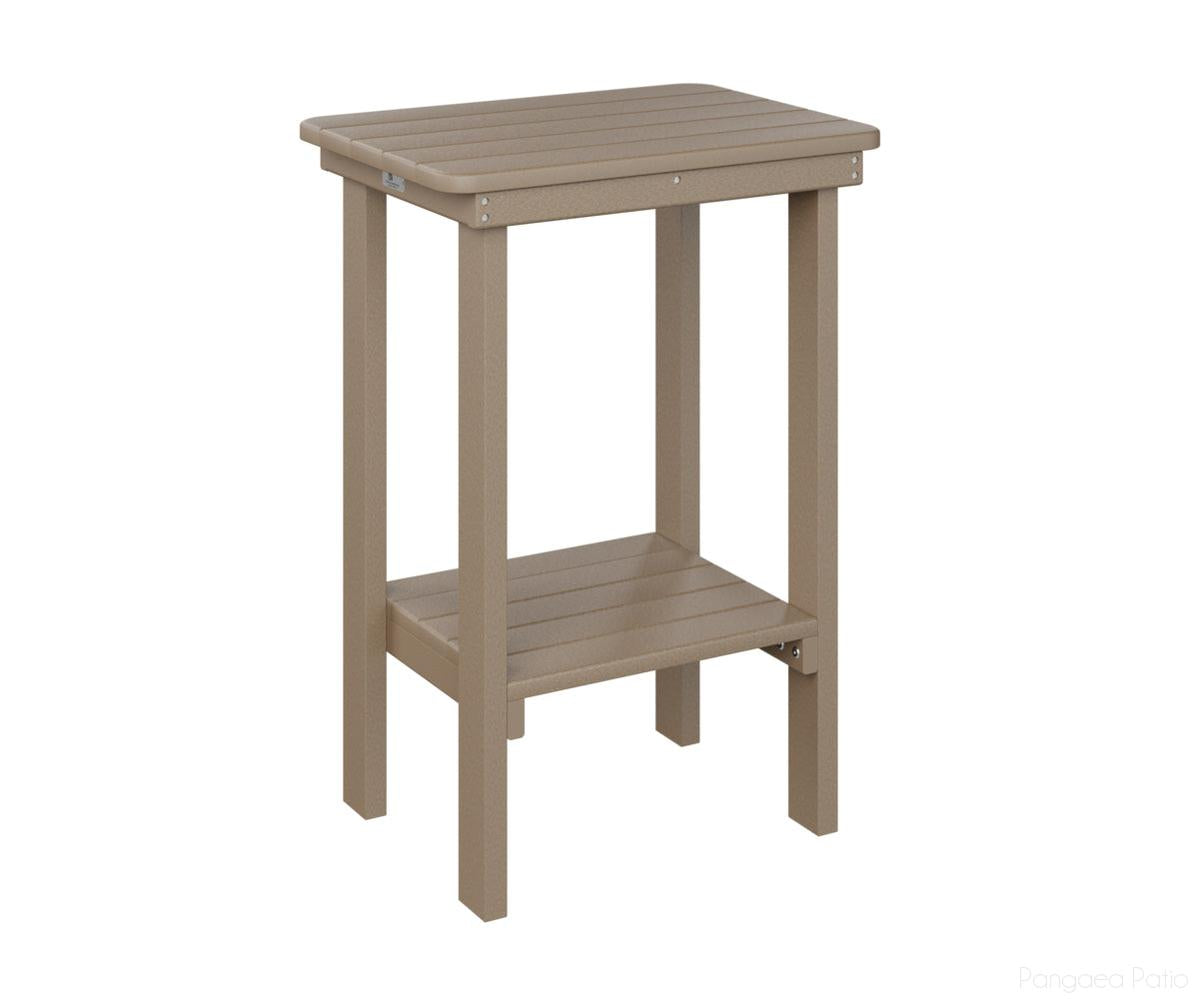 BGRTET2915WW-Berlin Gardens-Rectangle End Table Counter Height-Weatherwood BG-Pangaea Patio