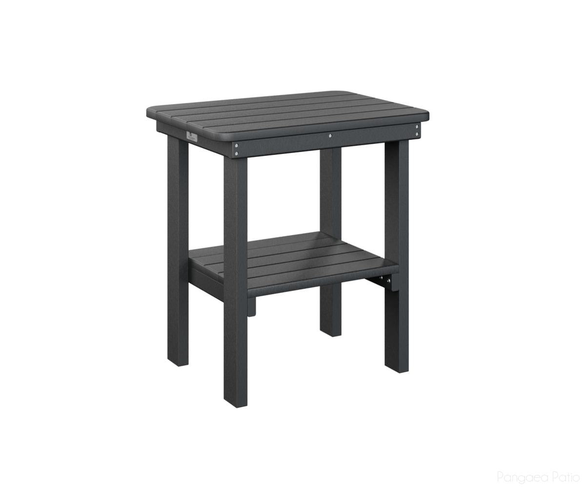 BGRTET2115B-Berlin Gardens-Rectangle End Table Dining Height-Black BG-Pangaea Patio