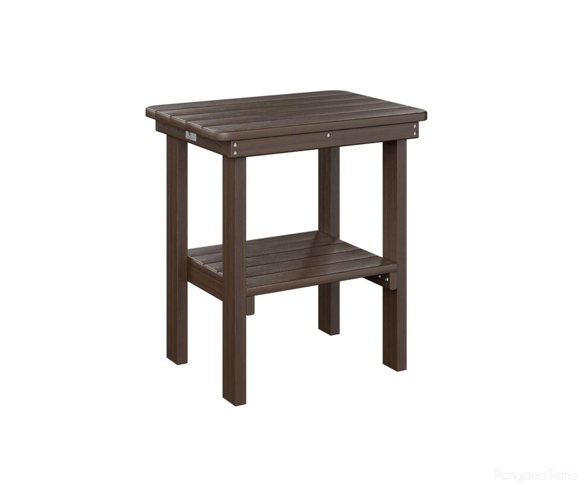 BGRTET2115BW-Berlin Gardens-Rectangle End Table Dining Height-Brazilian Walnut BG-Pangaea Patio