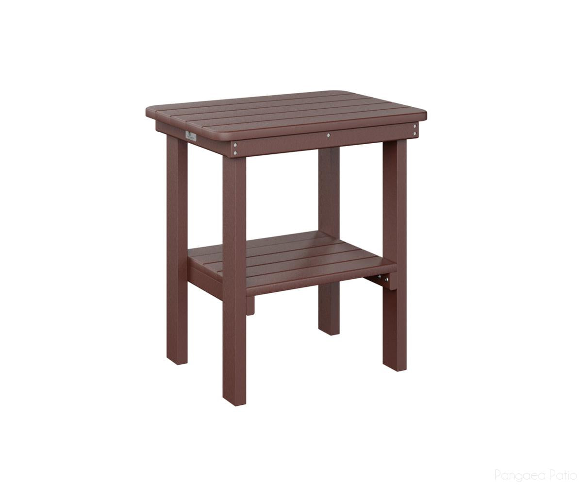 BGRTET2115BR-Berlin Gardens-Rectangle End Table Dining Height-Burgundy BG-Pangaea Patio