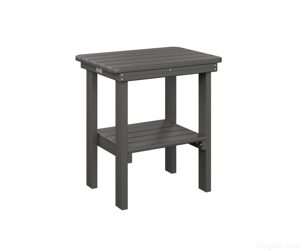 BGRTET2115CG-Berlin Gardens-Rectangle End Table Dining Height-Coastal Gray BG-Pangaea Patio