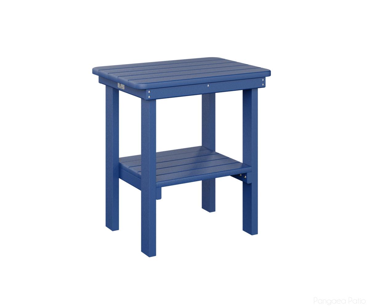 BGRTET2115PB-Berlin Gardens-Rectangle End Table Dining Height-Pacific Blue BG-Pangaea Patio