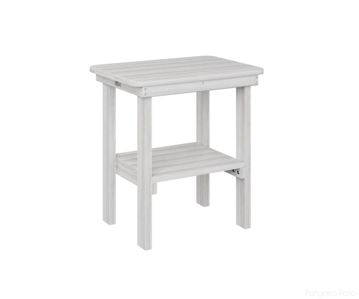BGRTET2115SS-Berlin Gardens-Rectangle End Table Dining Height-Seashell BG-Pangaea Patio
