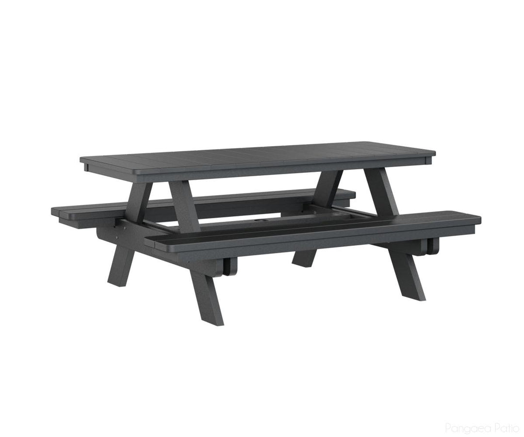 BGPRPT2872B-Berlin Gardens-Rectangular Picnic Table-Black BG-Pangaea Patio