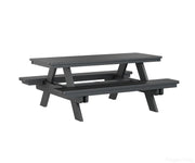 BGPRPT2872B-Berlin Gardens-Rectangular Picnic Table-Black BG-Pangaea Patio