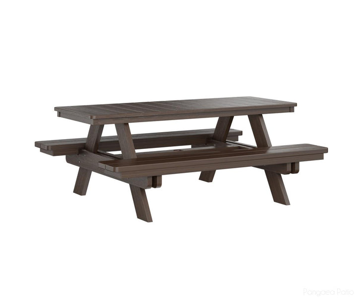 BGPRPT2872BW-Berlin Gardens-Rectangular Picnic Table-Brazilian Walnut BG-Pangaea Patio