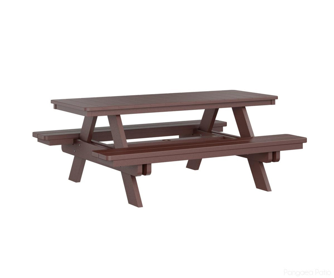 BGPRPT2872BR-Berlin Gardens-Rectangular Picnic Table-Burgundy BG-Pangaea Patio