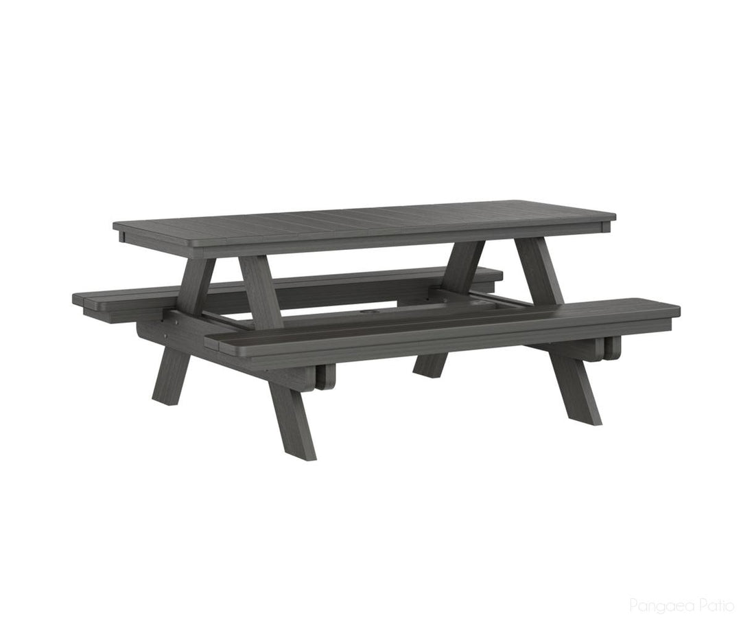BGPRPT2872CG-Berlin Gardens-Rectangular Picnic Table-Coastal Gray BG-Pangaea Patio