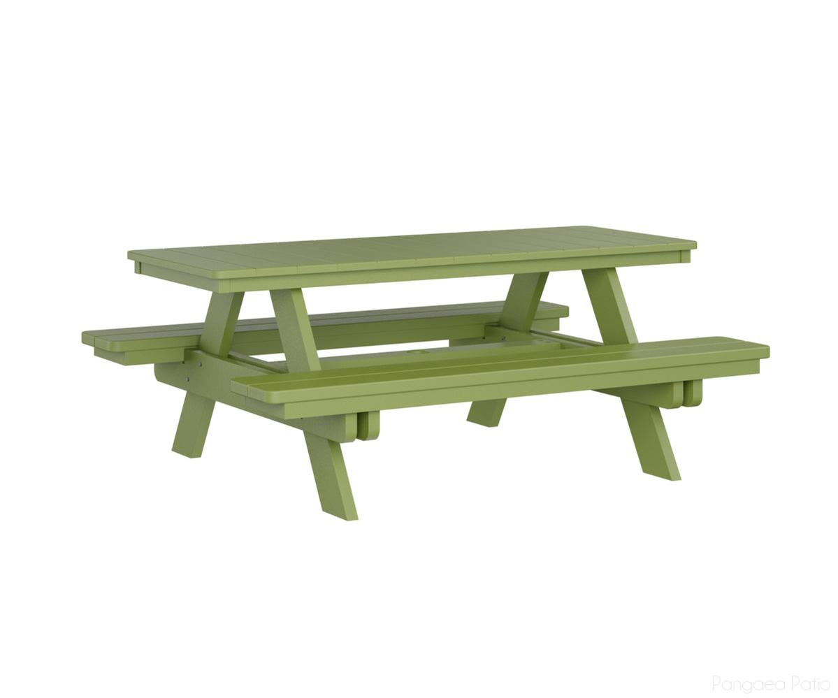 BGPRPT2872KG-Berlin Gardens-Rectangular Picnic Table-Kiwi Green BG-Pangaea Patio