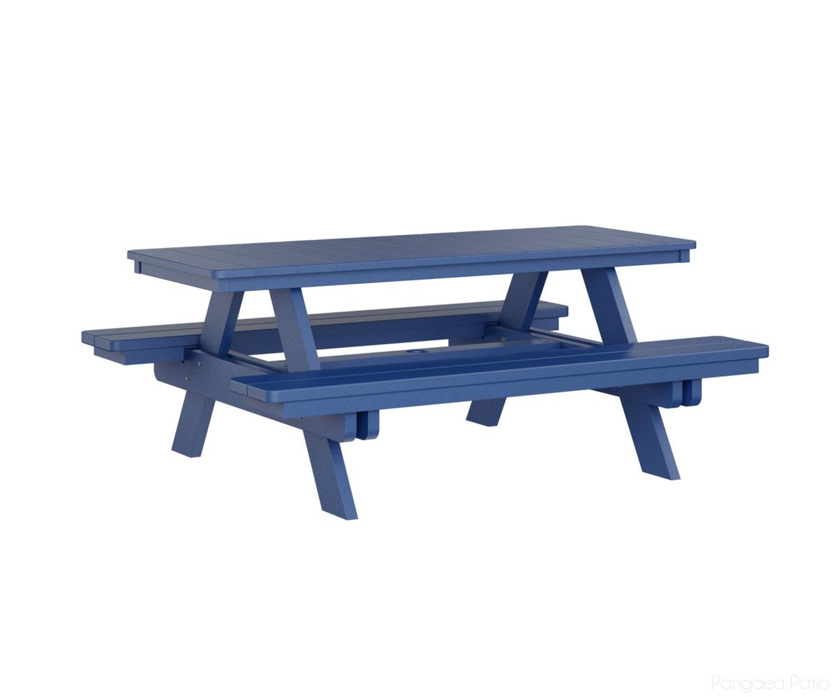 BGPRPT2872PB-Berlin Gardens-Rectangular Picnic Table-Pacific Blue BG-Pangaea Patio