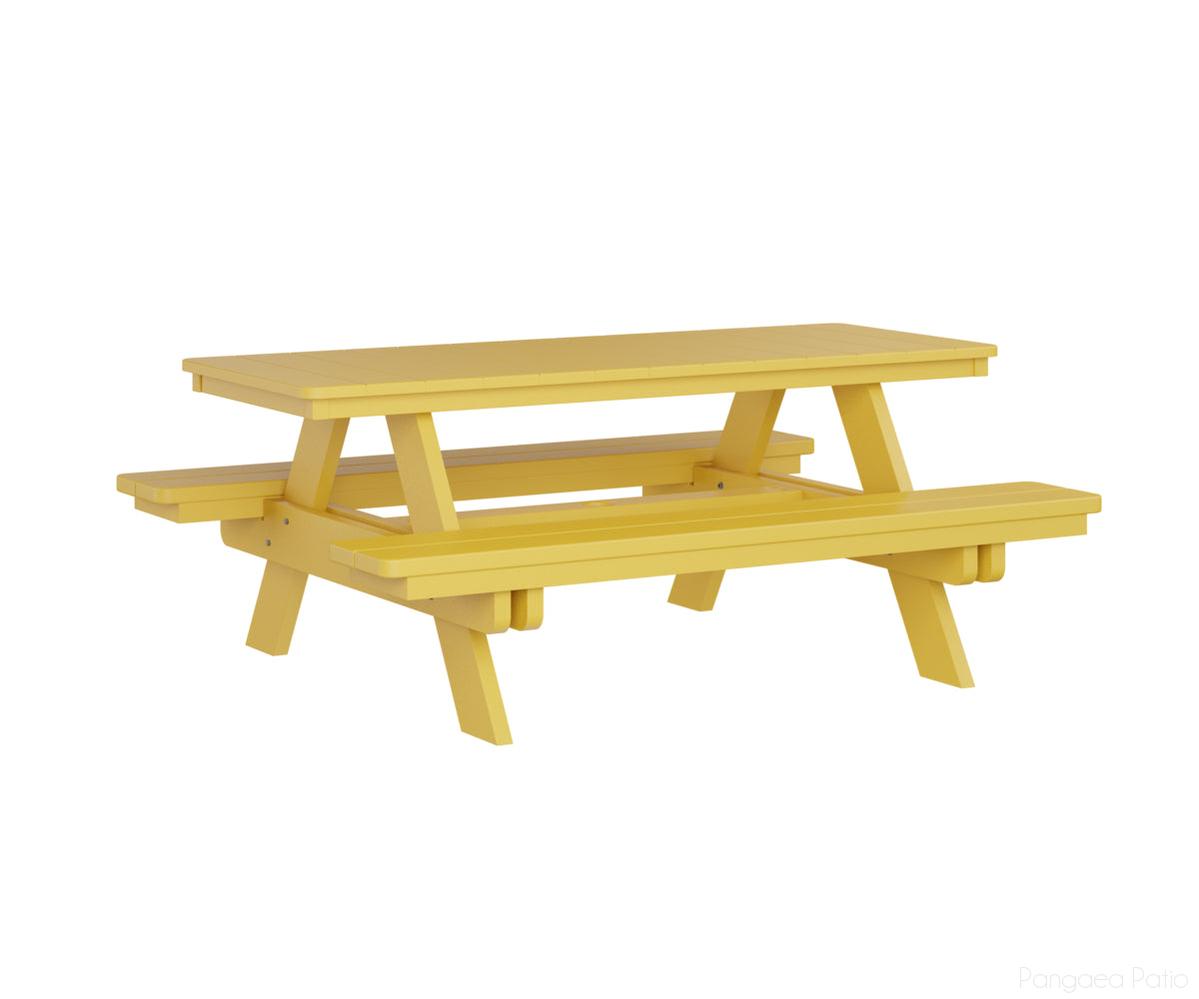 BGPRPT2872SY-Berlin Gardens-Rectangular Picnic Table-Sunburst Yellow BG-Pangaea Patio