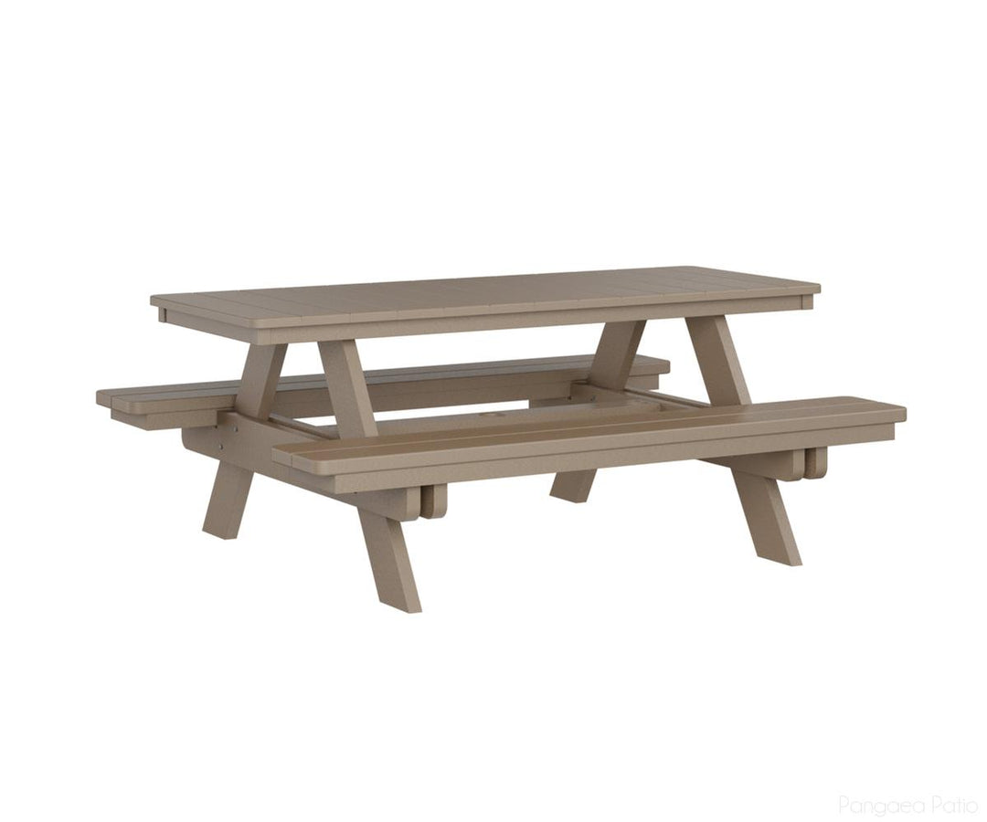 BGPRPT2872WW-Berlin Gardens-Rectangular Picnic Table-Weatherwood BG-Pangaea Patio