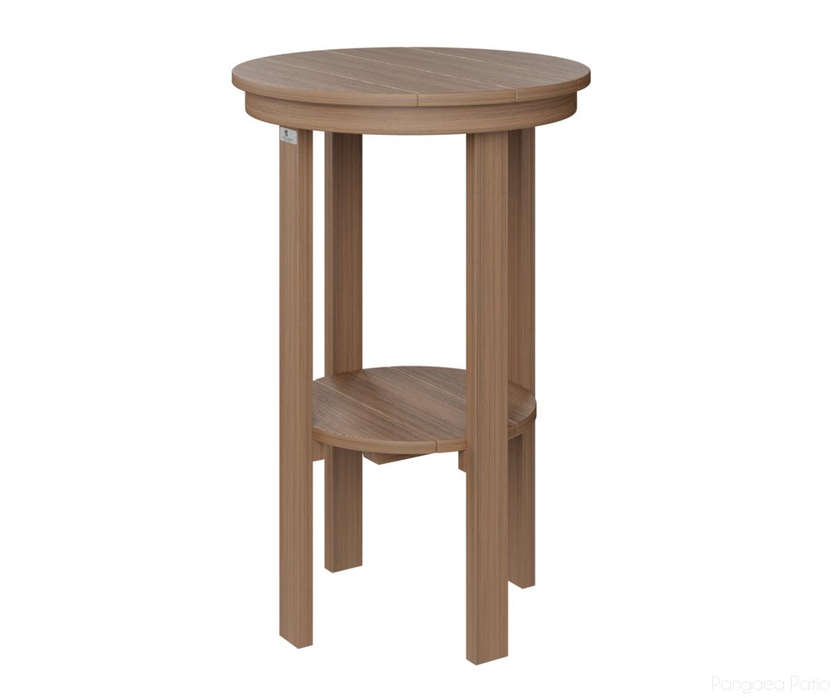 BGPRET3222AM-Berlin Gardens-Round End Table Bar Height-Antique Mahogany BG-Pangaea Patio