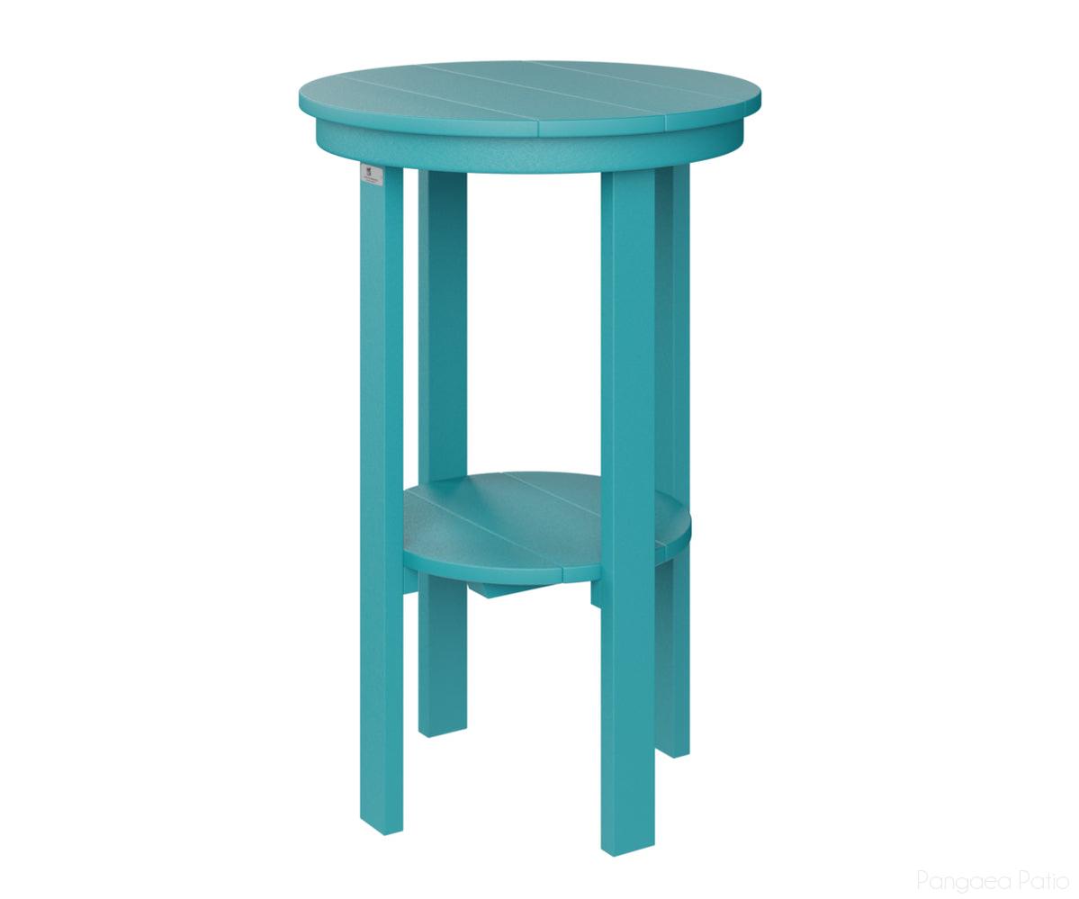 BGPRET3222AB-Berlin Gardens-Round End Table Bar Height-Aruba Blue BG-Pangaea Patio