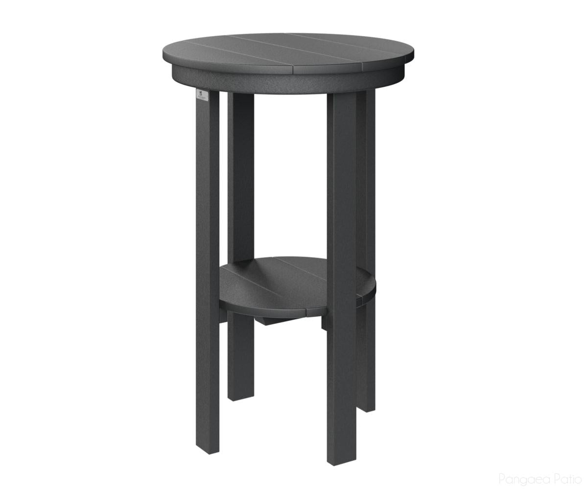 BGPRET3222B-Berlin Gardens-Round End Table Bar Height-Black BG-Pangaea Patio