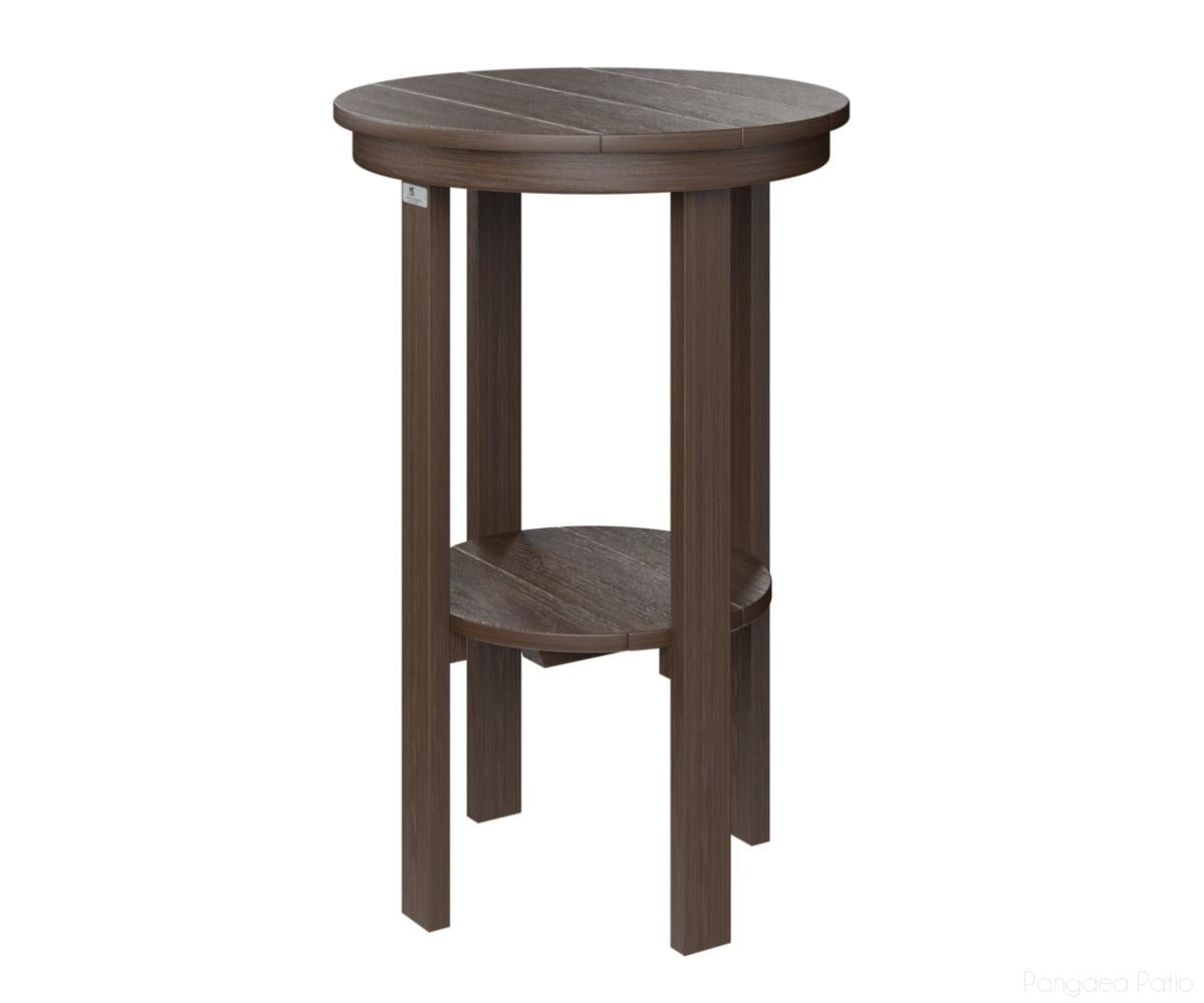 BGPRET3222BW-Berlin Gardens-Round End Table Bar Height-Brazilian Walnut BG-Pangaea Patio