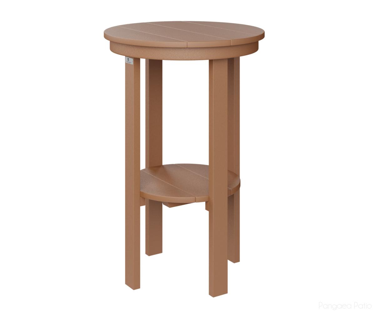 BGPRET3222C-Berlin Gardens-Round End Table Bar Height-Cedar BG-Pangaea Patio