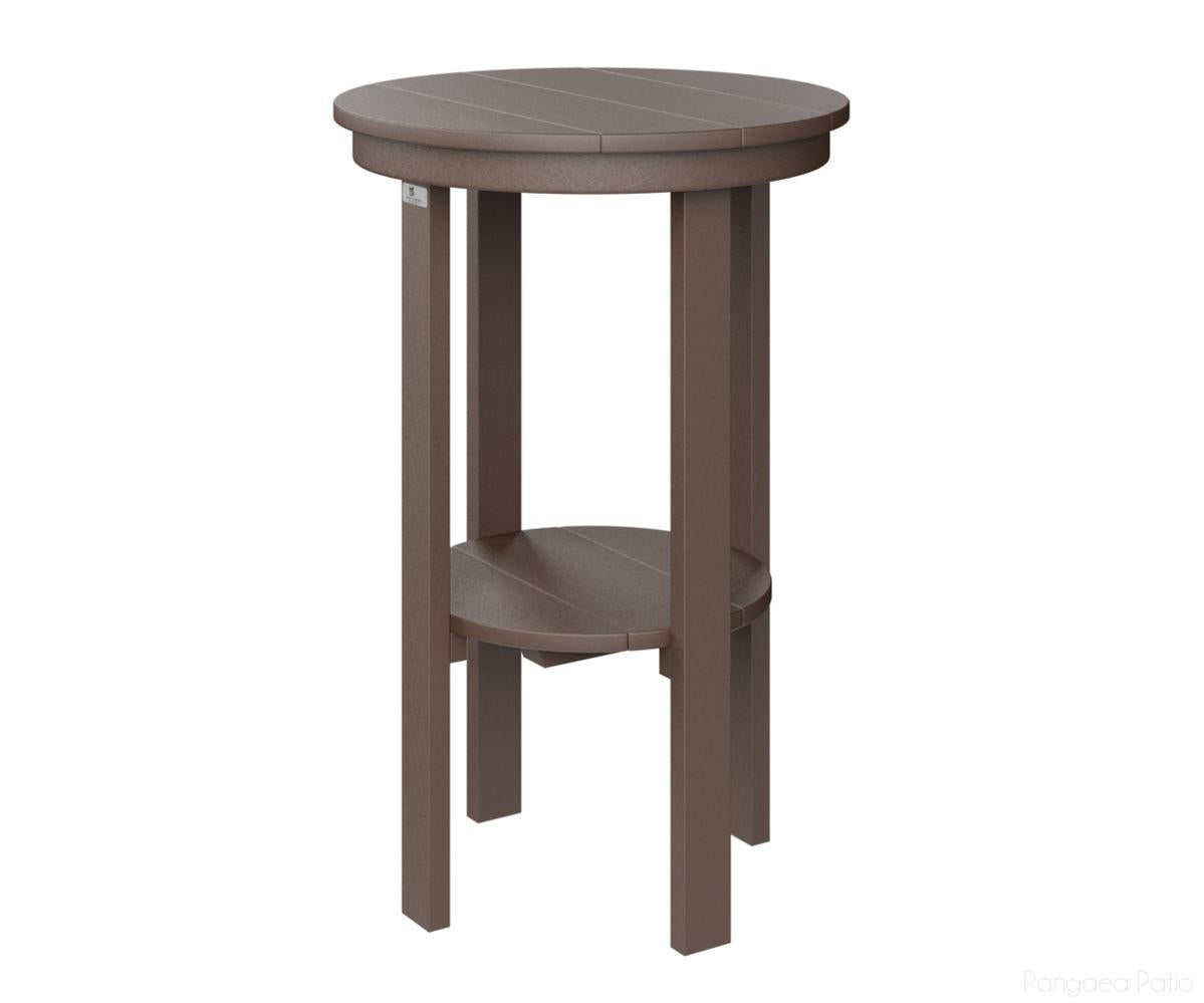 BGPRET3222CB-Berlin Gardens-Round End Table Bar Height-Chocolate Brown BG-Pangaea Patio