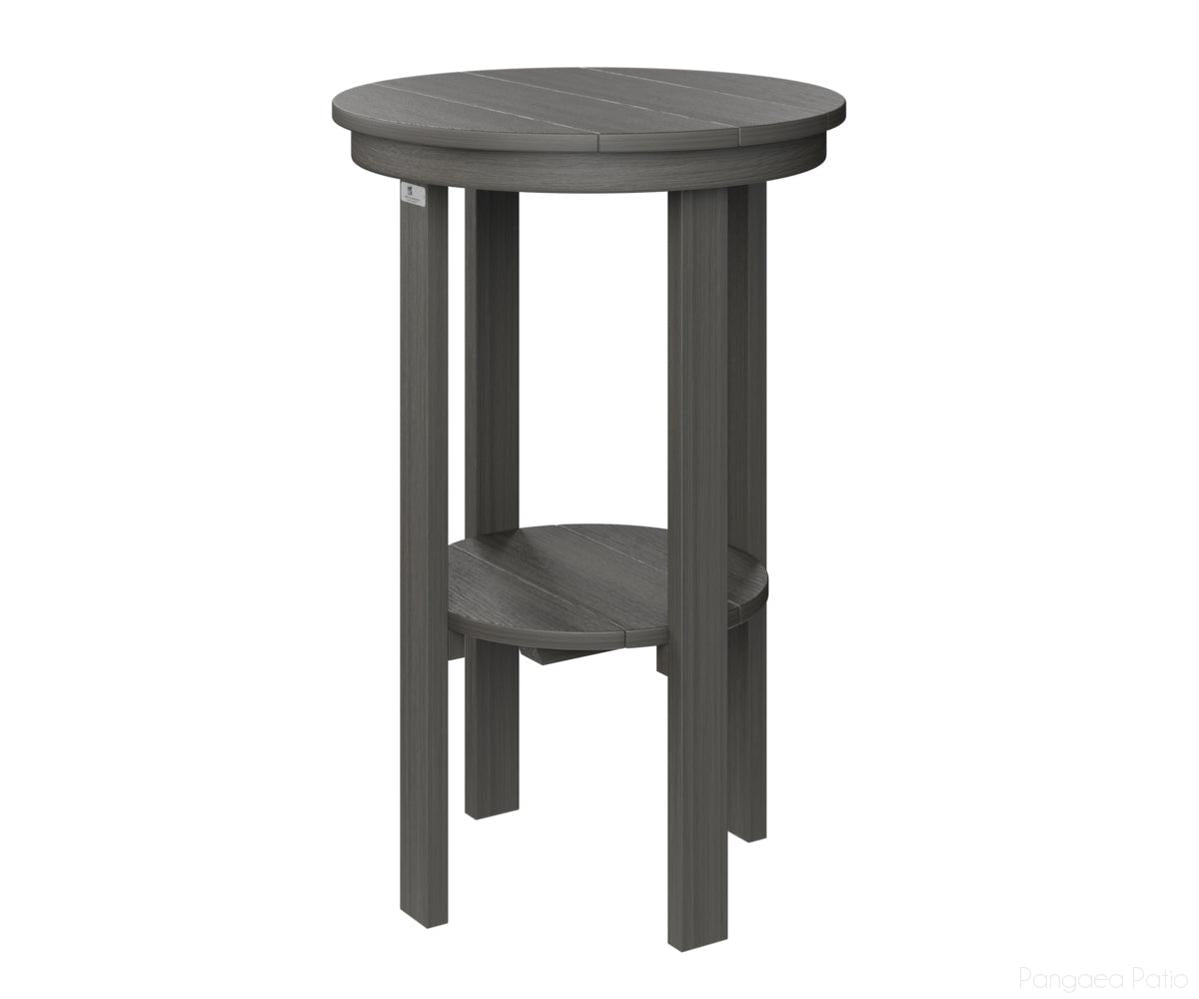 BGPRET3222CG-Berlin Gardens-Round End Table Bar Height-Coastal Gray BG-Pangaea Patio