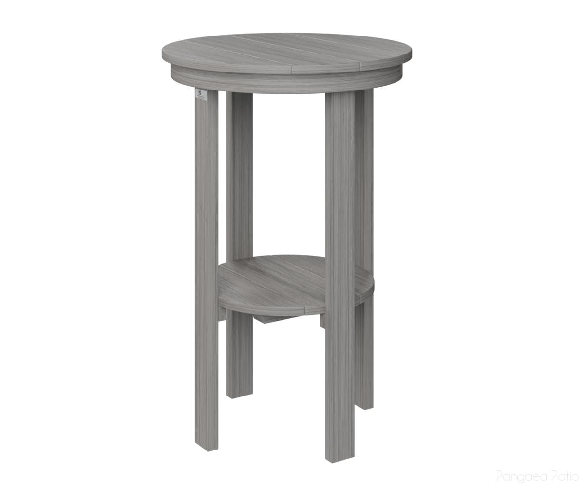 BGPRET3222DG-Berlin Gardens-Round End Table Bar Height-Driftwood Gray BG-Pangaea Patio